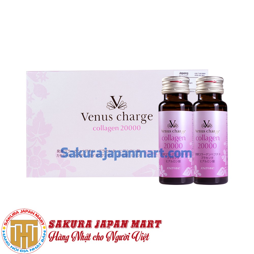 Nước uống Collagen Venus Charge 20,000mg (Hộp 10 chai x 50ml)